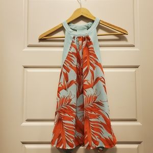 Hawaii Style High Neck Sleeveless Top